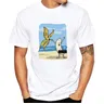 T-shirt homme blanc streetwear décontracté humoristique et humoristique avec design humoristique