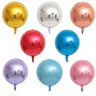 Lot de 6 ballons sphpopularité 4D en aluminium de 22 pouces grands et ronds en mylar couleur or