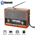 Retro FM/AM/SW Radio Portable Full Band Radio Receiver Outdoor Bluetooth Speaker MP3 Music Player
