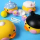 1 Set of Cute Yellow Duck Travel Glasses Plastic Contact Lens Case Travel Contact Lens Case Eye Care