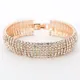 Trendy Gold Silver Color Cubic Zirconia Bracelets For Women Crystal Metal Bracelet Party Birthday