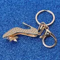 High Heel Shoe Keychain Rhinestone Crystal Purse Car Key Chain Bag Decorative Alloy Keyring