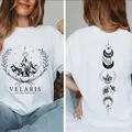 T-shirt Velaris abbigliamento T-shirt da donna T-shirt retrò a maniche corte Starlight City Casual