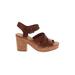 TOMS Mule/Clog: Brown Print Shoes - Women's Size 10 - Open Toe