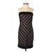 X by NBD Cocktail Dress - Mini: Black Grid Dresses - New - Women's Size 0