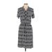 En Focus Studio Casual Dress - Shirtdress: Gray Print Dresses - Women's Size 12