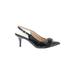 Adrienne Vittadini Heels: Pumps Stilleto Cocktail Party Black Print Shoes - Women's Size 9 1/2 - Pointed Toe