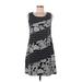 Maeve Casual Dress - Shift: Black Floral Motif Dresses - Women's Size Medium