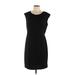 Merona Casual Dress - Mini Scoop Neck Sleeveless: Black Print Dresses - Women's Size Large