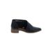 Universal Thread Flats: Slip-on Chunky Heel Boho Chic Black Print Shoes - Women's Size 7 - Almond Toe
