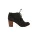 TOMS Ankle Boots: Black Solid Shoes - Women's Size 8 1/2 - Round Toe