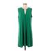 Calvin Klein Casual Dress - Mini Keyhole Sleeveless: Green Print Dresses - Women's Size 12
