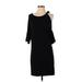 Lou & Grey Casual Dress: Black Solid Dresses - Women's Size Small