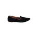 J.Crew Factory Store Flats: Slip-on Chunky Heel Minimalist Black Solid Shoes - Women's Size 9 - Almond Toe