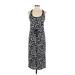 Bar III Casual Dress - Midi: Black Floral Motif Dresses - Women's Size X-Small
