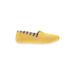 TOMS Flats: Slip-on Stacked Heel Casual Yellow Solid Shoes - Women's Size 9 - Almond Toe