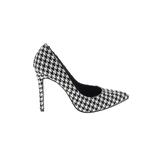 Penny Loves Kenny Heels: Slip On Stilleto Cocktail Party Black Houndstooth Shoes - Women's Size 8 - Pointed Toe