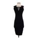 Bailey 44 Casual Dress - Party Plunge Sleeveless: Black Solid Dresses - Women's Size X-Small