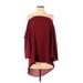 NY Collection Long Sleeve Blouse: Burgundy Tops - Women's Size Small