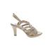 Naturalizer Heels: Ivory Solid Shoes - Women's Size 8 1/2 - Open Toe