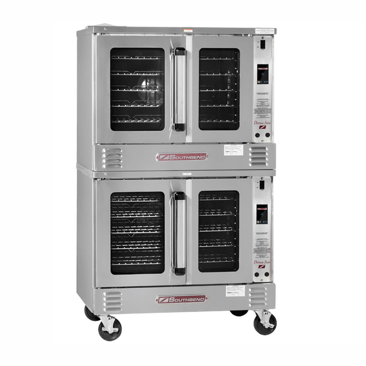 Southbend PCG100B/TI NG Platinum Bakery Depth Double Full Size Natural Gas Commercial Convection Oven - 50,000 BTU, Gas 50,000 BTU, Gas Type: NG