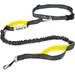 Tuff Mutt Hands Free Dog Leash for Running Walking Hiking Durable Dual-Handle Bungee Leash is 4 Feet Long with Reflective Stitching and an Adjustable Waist Belt That Fits up to 42 Inch Waist