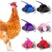 Chicken Hats for Hens Tiny Pets Funny Halloween Accessories Feather Top Hat with Adjustable Elastic Chin Strap Rooster Duck Parrot Poultry Stylish Show Costume