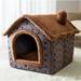 Folding Dog House Winter Fully Enclosed Warm Cat Sleeping Bed Can Be Removed and Washed Super Soft Portable Pet Dog House