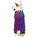 Daiia Leopard Neon Rainbow Gradient Pets Wear Hoodies Pet Dog Clothes Puppy Hoodies Dog Hoodies Costumes Pet Sweaters-Size Name