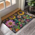 Big Sun Flowers Paillasson Tapis de Sol Tapis Lavable Tapis de Cuisine Tapis antidérapant résistant à l'huile Tapis intérieur extérieur Tapis de Chambre décor Tapis de Salle de Bain Tapis d'entrée