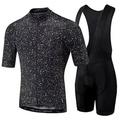 Homme Maillot et Cuissard Velo Cyclisme Pantalon Velo Cyclisme Cuissard Velo Cyclisme Manche Courte VTT Vélo tout terrain Vélo Route Noir Rose Claire Bleu Roi Géométrique Vélo Cuissard Short Cuissard