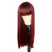 FSTDelivery Long Straight Wig With Bangs Hair Wig For Women Synthetic Natural Wig Various Colors Available Daily Wear Party And Cosplay Premium Soft Wig on Clearance Holiday Gifts for Women