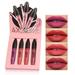 4 Piece Liquid Lipstick Makeup Set Liquid Long Lasting Non Stick Cup Non Fading Lip Gloss