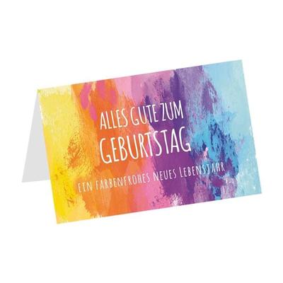Geburtstagskarte »Alles Gute zum Geburtstag Farbenfroh«, LUMA KARTENEDITION, 17.5x11.5 cm
