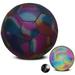 JUNWELL Reflective Football Holographic Luminous Soccer Ball for Night Games and Training Glow in The Dark by Light Reflect Standard Flashing Soccer Ball Size 5 for Kids Adults Outdoor Sp