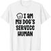 Funny Service Dog Shirt For Women I Am My Dogs Human Gift Raglan Baseball Tee White Small