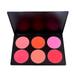 6 Color Blush Palette Long Lasting Delicate Powder Texture Natural Facial Blush for Daily Party Performance Blush