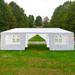 10 x 30 Canopy Tent Outdoor Wedding Party Tent Camping Shelter Gazebo Canopy Shelter Waterproof Patio Canopies Tent with 8 Removable Sidewalls Two Doors for Grass Parties Beach and Camping