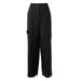 Ladies Lightweight Pants New Black Patch Bag High Waist Fashion Relaxed-Fit Casual Business Long Trousers Soft Wide-Leg Dress Golf Regular Outdoor Slacks