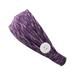 WTXUE Headbands for Women Workout Headband Accessories Hair Elastic Yoga with Button Running Turban Headband 1# Purple