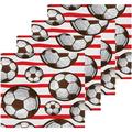 Hidove Football Pattern Washcloths Towels Highly Absorbent and Soft Cotton Face Cloths 4 Pack Quick Dry Wash Cloths - 12 X 12 Inches