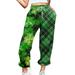 Classic Pants For Women St Pa Day Print Sweatpants High Waist Jogger Stretch Elastic Waisted Casual Golf Outdoor Business Trousers Lightweight Fashion Office Long Trouser