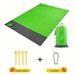 1pc Lightweight Waterproof Beach Mat 55.12*78.74inch/78.74*82.68inch 2 Sizes 210T Polyester Beach Mat Waterproof Machine Washable (1 Beach Mat 4 Fixed Stakes 1 Carabiner 1 Small Packaging)