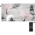 Ink Floral Painting Garden Beach Towel Fast Drying Camping Towels Sand Free Beach Blanket Soft Absorbent Travel Sport Towel for Gym Bath Shower Swimming 30 x 60 Washcloth Gift