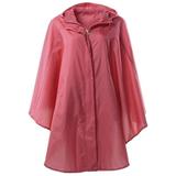 Womenâ€˜s Stylish Pongee Waterproof Raincoat Rain poncho Trench Coat with Hood for Hiking and Biking