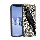 Timeless-gothic-raven-motifs-0 phone case for iPhone 12 Pro Max for Women Men Gifts Soft silicone Style Shockproof - Timeless-gothic-raven-motifs-0 Case for iPhone 12 Pro Max