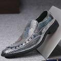 Per uomo Mocassini e Slip-Ons Scarpe da sera Scarpe scozzesi stile britannico Collezioni di feste Scarpe metalliche Informale Formale Matrimonio Serata e festa Festa di San Patrizio Vernice Mocassino