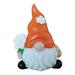 Outdoor Garden Gnome Statue Faceless Doll Faceless Gnome With Color Hats Statues For Home Clubs Garden Yard Orange