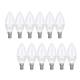 12pcs 6pcs 6W Candle Candelabra LED Light Bulb 600lm E14 C37 20 LED Beads SMD 2835 60W Halogen Equivalent Warm Cold White 110-240V