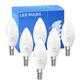 12pcs 6pcs 6W Candle Candelabra LED Light Bulb 600lm E14 C37 20 LED Beads SMD 2835 60W Halogen Equivalent Warm Cold White 110-240V